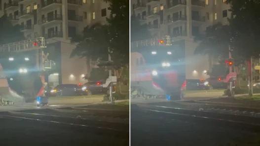 Uber Eats delivery robot struck by Miami train on active tracks