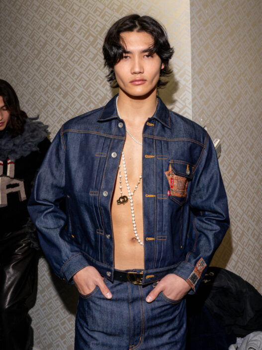 Backstage at Doublet FW26 photographed by Edward Wendt for Fucking Young during Paris Fashion Week