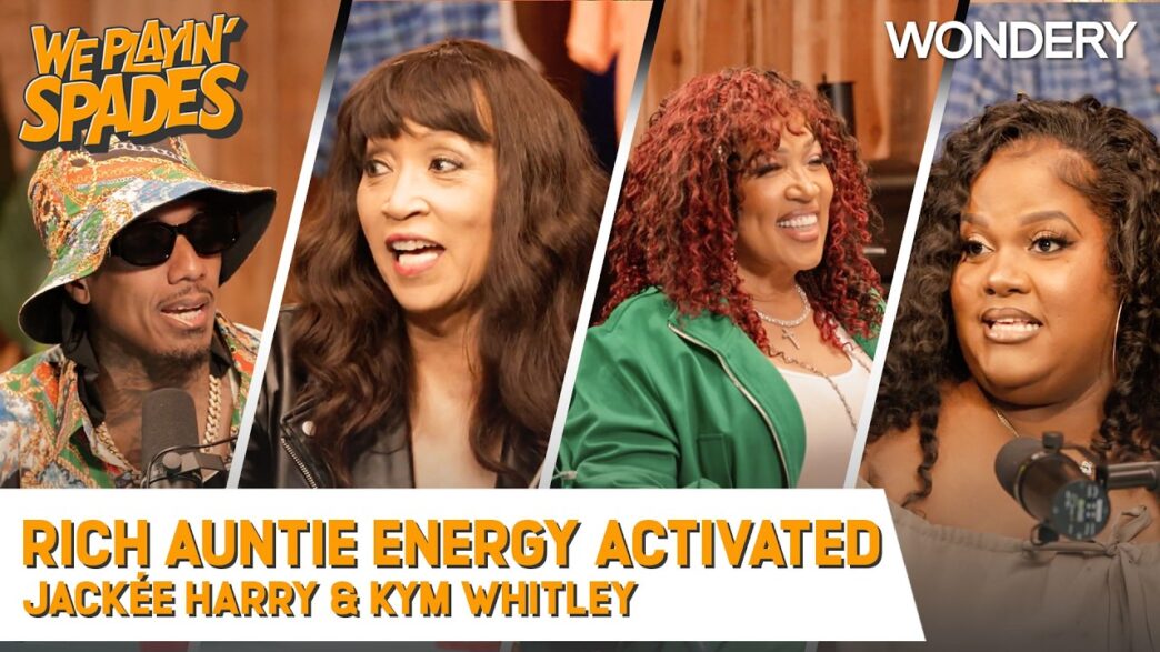 Jackée Harry and Kym Whitley laughing together during their We Playin’ Spades appearance