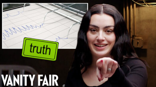 Charli XCX taking Vanity Fair’s Lie Detector Test during a candid interview