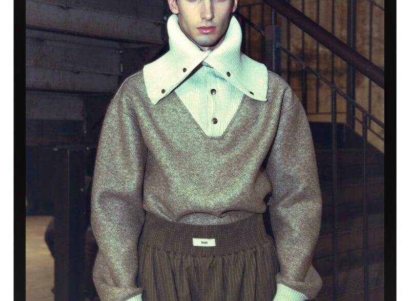 Backstage after‑show moment from GmbH FW26 shot by Noa Lesche