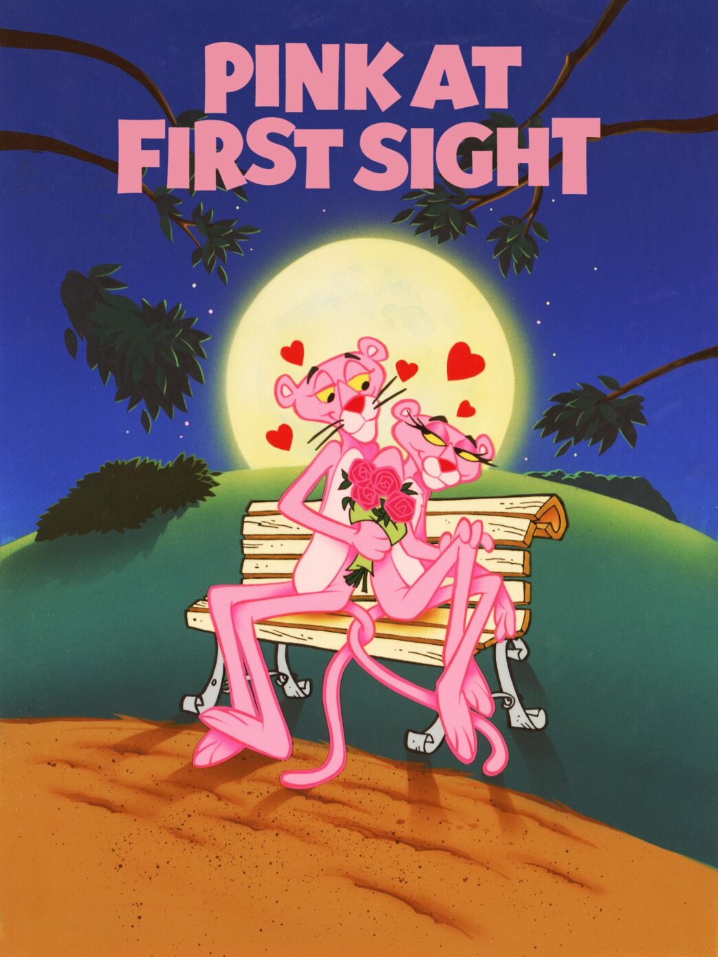 Pink Panther in a romantic moment from the 1981 Valentine’s short “Love At First Pink.”