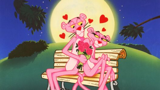 Pink Panther in a romantic moment from the 1981 Valentine’s short “Love At First Pink.”
