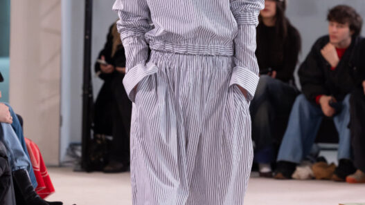 MARKE F/W 2026 “The Owl” runway look with sculptural tailoring