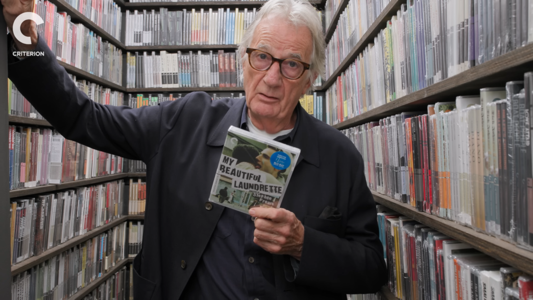 Paul Smith selecting films during his Criterion “Closet Picks” episode.