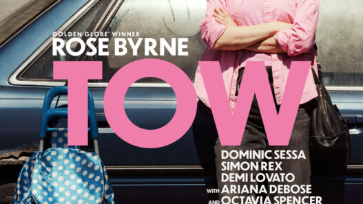 Rose Byrne standing beside her Toyota Camry in a official theatrical poster from TOW