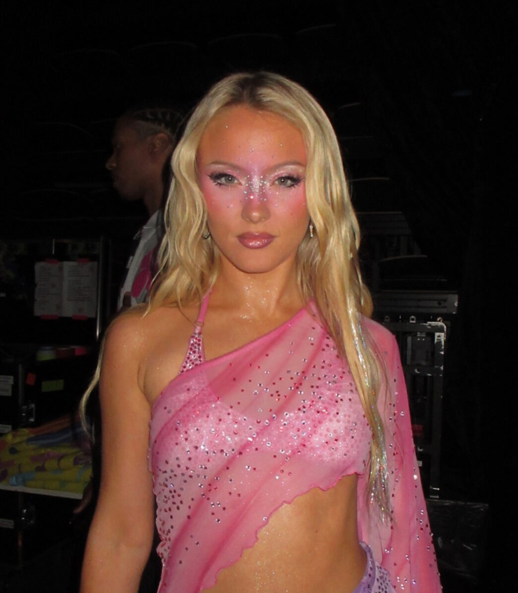 Zara Larsson reacting on TikTok to her constantly changing Wikipedia profile photo.