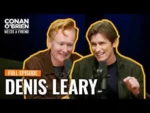 Conan O’Brien recording with Denis Leary and the Team Coco crew during a lively podcast session