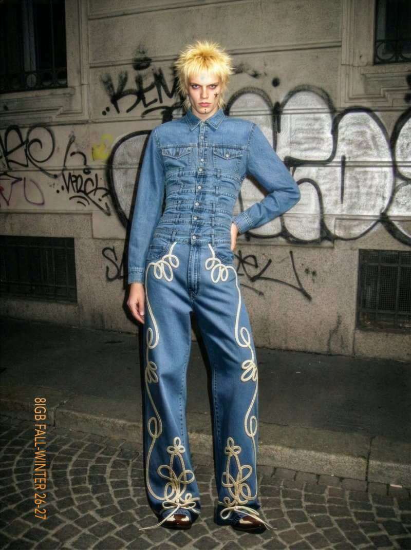 Industrial‑inspired outerwear from 8IGB Fall‑Winter 2026