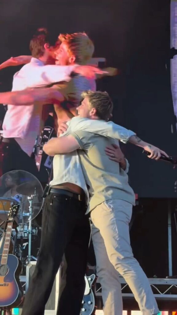 Robert Irwin performing the worm on stage during Role Model’s set at Laneway Festival in Perth