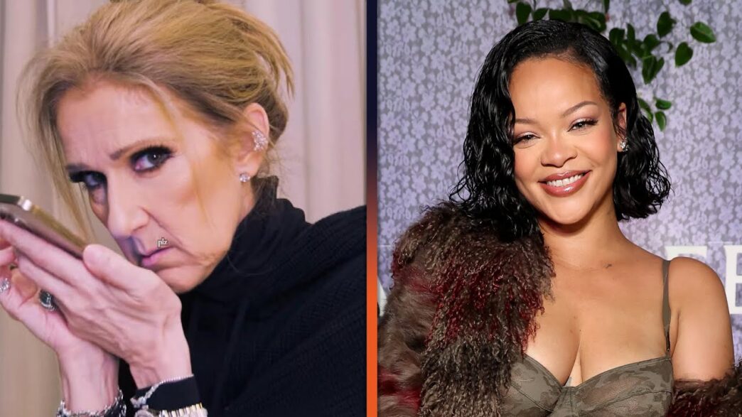 Graphic featuring Céline Dion and Rihanna side by side