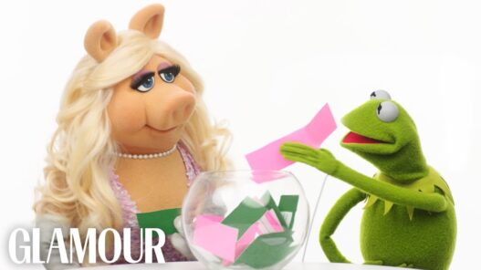 Miss Piggy appearing in an online interview segment for Glamour magazine
