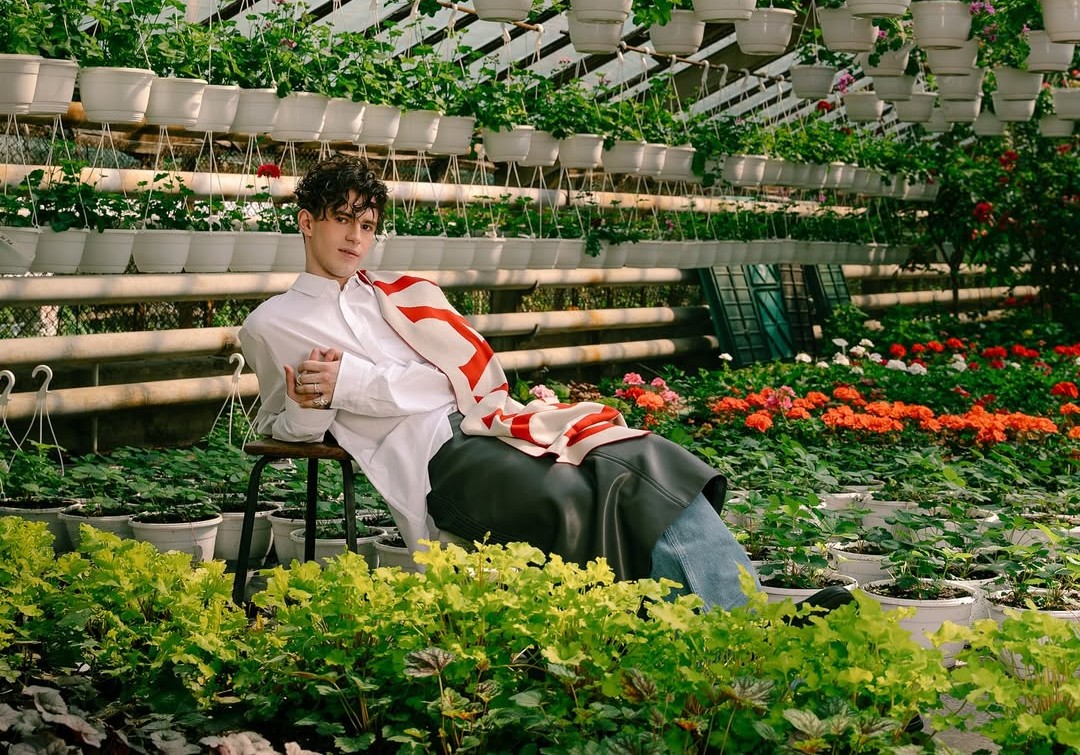 Mikhail Shaidorov photographed for Tatler Kazakhstan in a fashion editorial setting