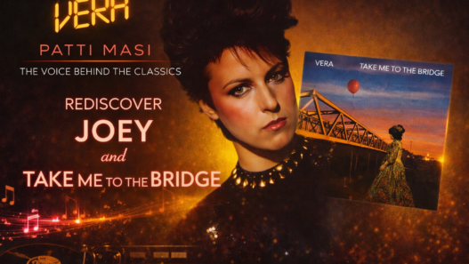 Promotional banner for Past Blast Music featuring Vera (Patti Masi) celebrating her albums Joey and Take Me To The Bridge with Hi-NRG, funk and new wave themes