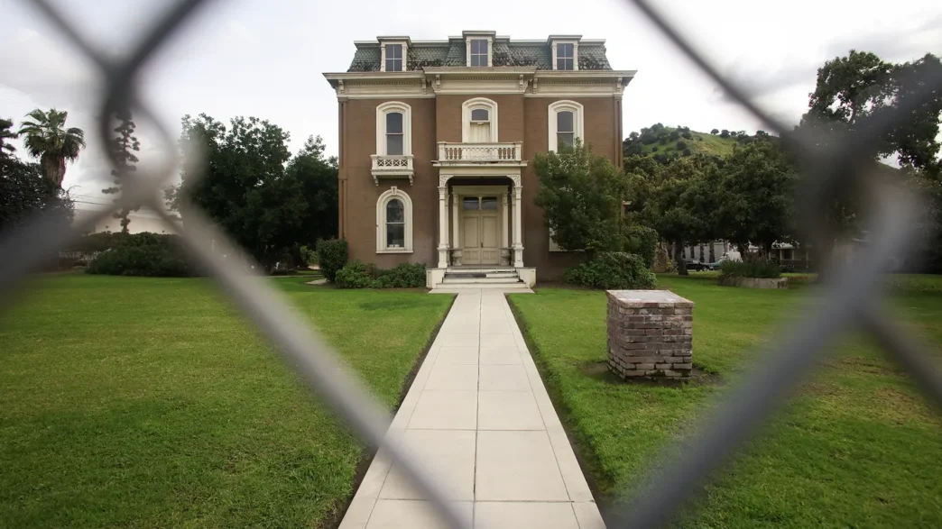 The historic Phillips Mansion in Pomona, a surviving 19th‑century landmark from the former town of Spadra