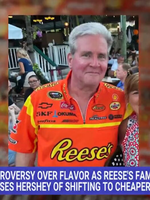 Reese’s Peanut Butter Cups displayed as Brad Reese calls out Hershey for quietly changing ingredients amid rising cocoa prices.
