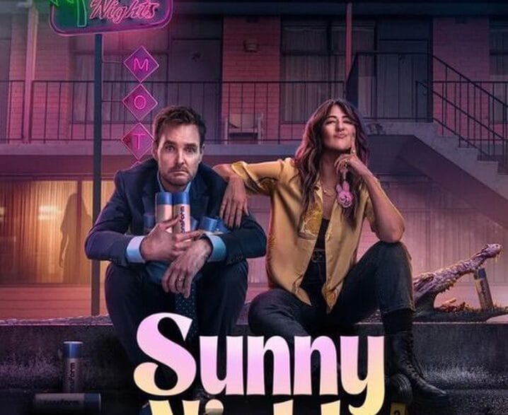 Will Forte and D’Arcy Carden in the comedy series Sunny Nights debuting on Hulu