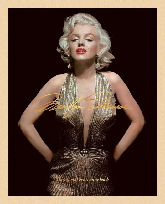 Marilyn Monroe MM100 coffee‑table book and collectible merchandise.