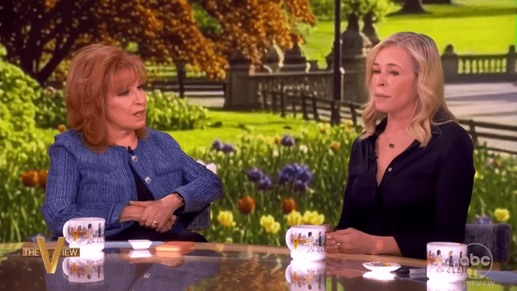 Chelsea Handler appearing on ABC’s The View during her interview segment.