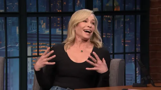Chelsea Handler on Late Night with Seth Meyers discussing Antarctica and her psychedelic work trip.
