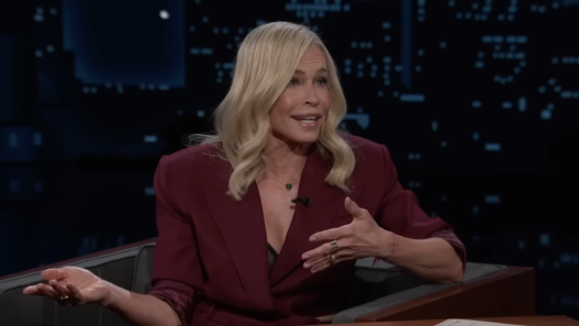 Chelsea Handler discussing travel and buying RFK Jr.’s house on Jimmy Kimmel Live.