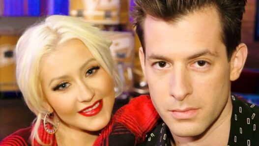 Christina Aguilera honoring Mark Ronson during the 2026 BRIT Awards ceremony