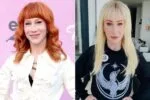 Kathy Griffin showing off her new platinum‑blonde hair on Instagram.