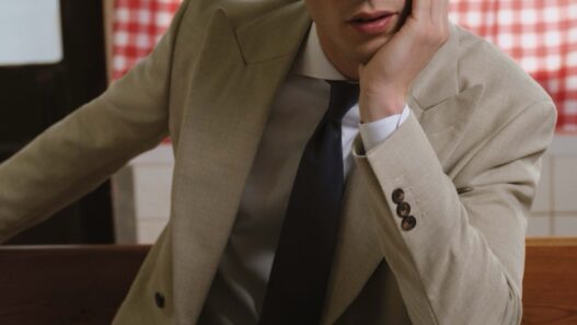 Kit Butler modeling the Mango Tailored collection designed by Richard James