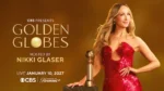 Nikki Glaser hosting the Golden Globe Awards.