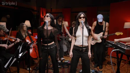 The Veronicas perform “Untouched” live on triple j’s Like A Version with full band.