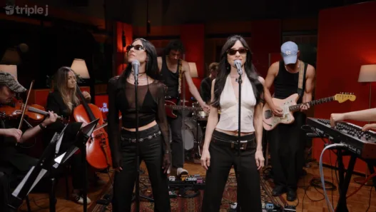 The Veronicas perform “Untouched” live on triple j’s Like A Version with full band.