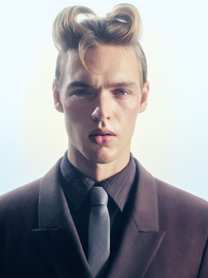 Models Misha Miagkov, Maik Hofstra, Pau Navas, and Khadim Dia in the “UNCUT 2” editorial photographed by Arnau Solé.