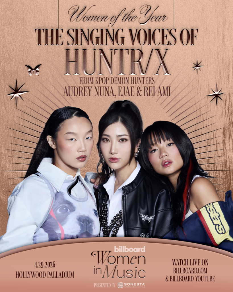 HuntrX singing voices EJAE Audrey Nuna Rei Ami Billboard Women of the Year 2026