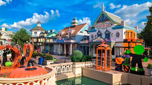 Chocolate Ville’s colorful open‑air restaurant village in Bangkok.