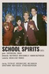 “School Spirits cast promotional artwork for the Paramount+ supernatural teen series.”