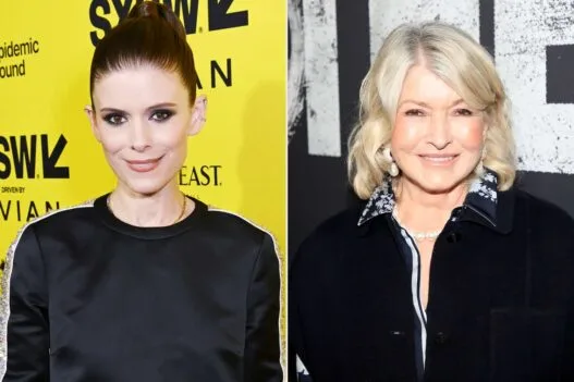 Kate Mara discussing Martha Stewart crashing her birthday on Late Night with Seth Meyers.