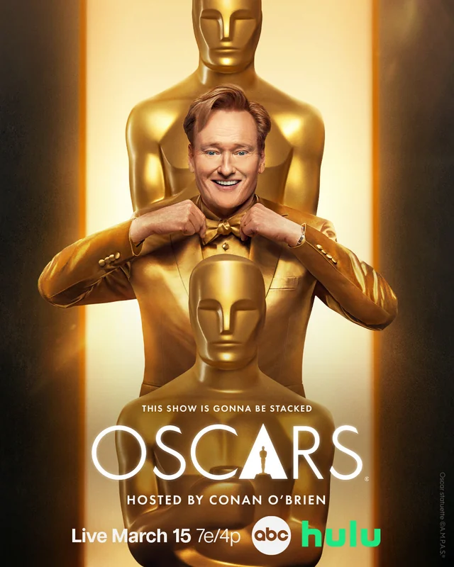 The 98th Academy Awards hosted by Conan O’Brien, airing live on ABC and streaming on Hulu.