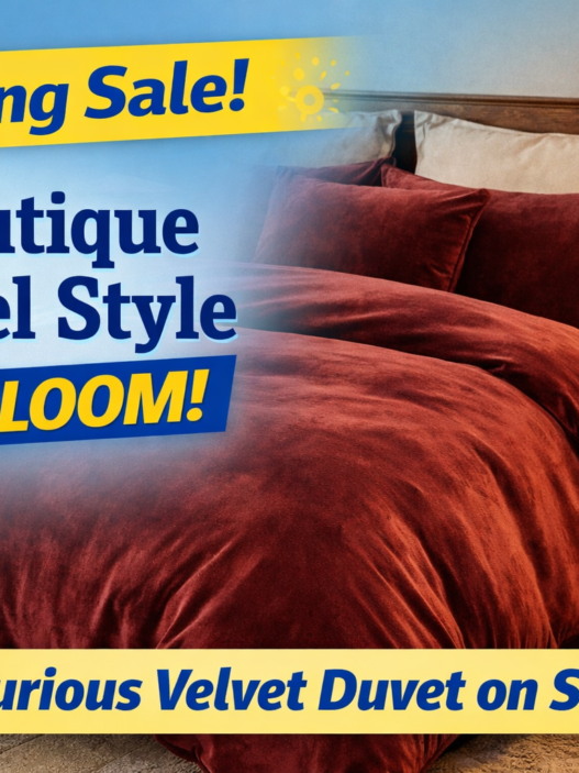 PHF velvet duvet cover in wine color styled on a bed during Amazon Spring Sale, soft luxury hotel-style bedding