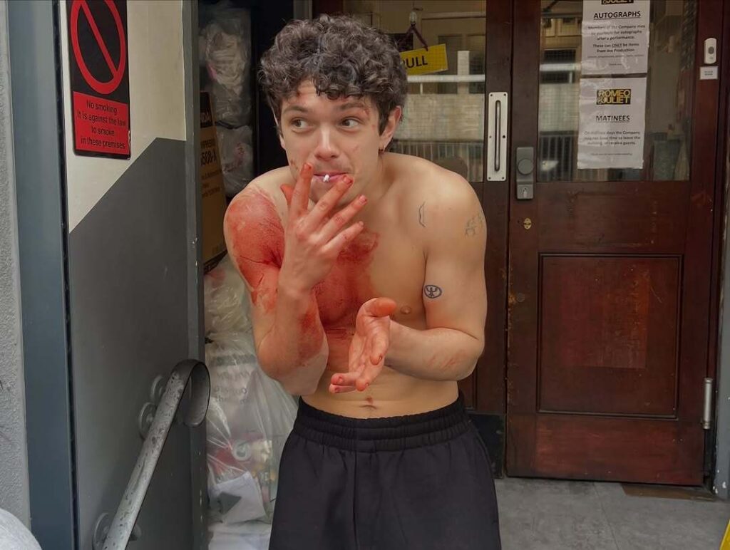 Noah Jupe as Romeo in the West End production of Romeo & Juliet.