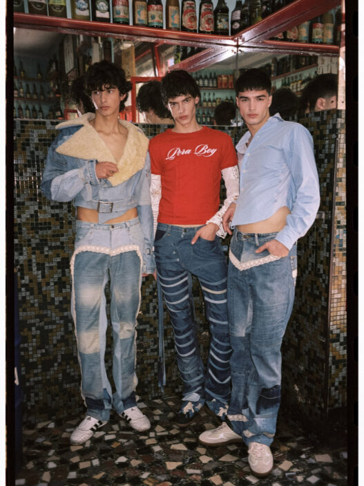 Models Iñaki, Vidal, and Samuel photographed by Evan Woods.