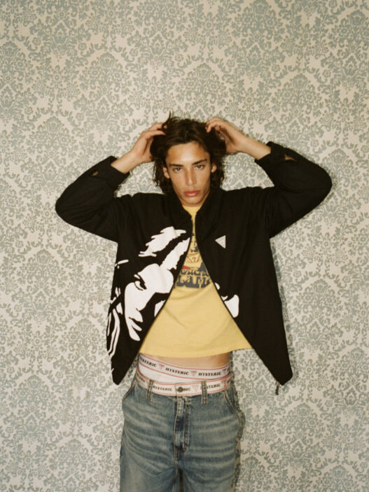 Pieces from the GUESS JEANS x Hysteric Glamour capsule collection.