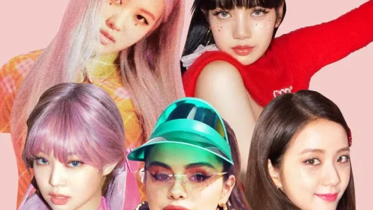 BLACKPINK and Selena Gomez in the “Ice Cream” music video celebrating 1 billion views.