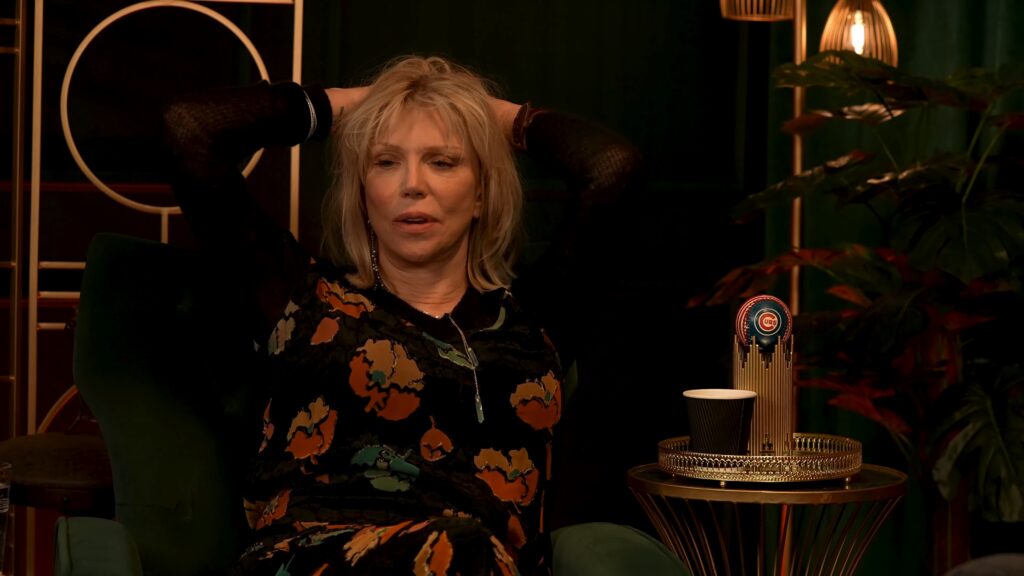 Courtney Love in her punk‑era beginnings, before rising to rock prominence.