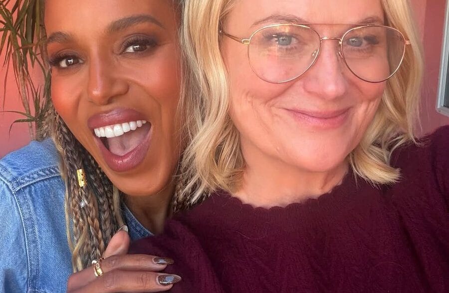 Kerry Washington visiting Amy Poehler’s podcast “Good Hang.”