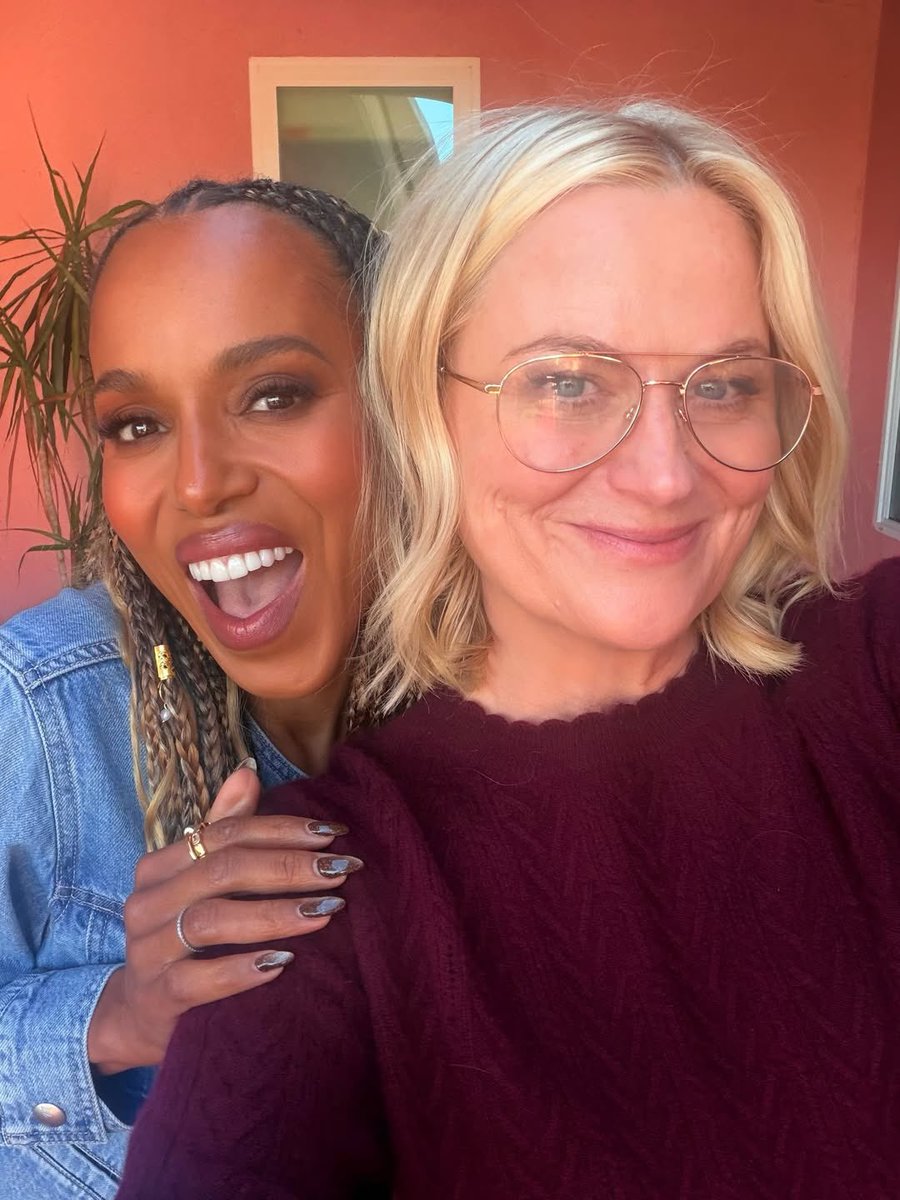 Kerry Washington visiting Amy Poehler’s podcast “Good Hang.”