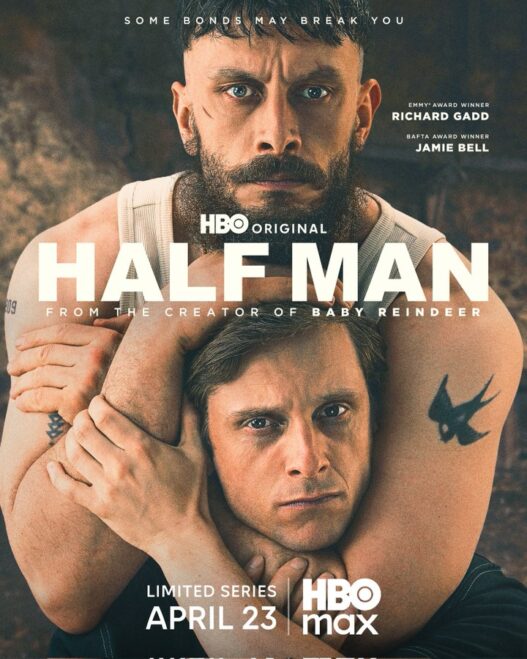 Jamie Bell and Richard Gadd in theatrical poster for HBO’s Half Man.