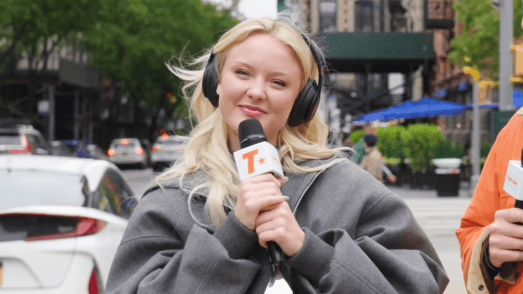 Zara Larsson testing her music knowledge on the Track Star Podcast.