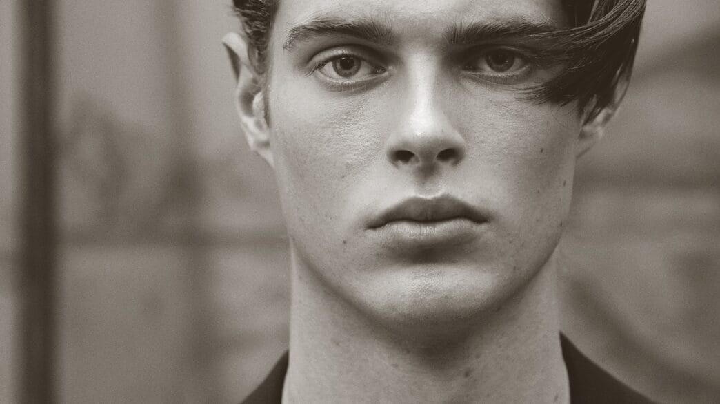 Model Wylie Brown photographed by Maurizio Montani in black‑and‑white and color.