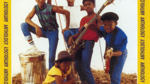 Album cover for Musical Youth 'Anthology' showing five young band members with a bass, guitar, and drums, posing in a yard; text reads 'Musical Youth' and 'Anthology'.