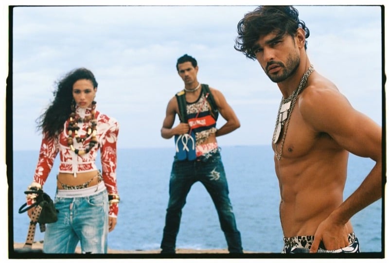 Marlon Teixeira and Jonas Barros in the Dsquared2 Spring/Summer 2026 campaign.